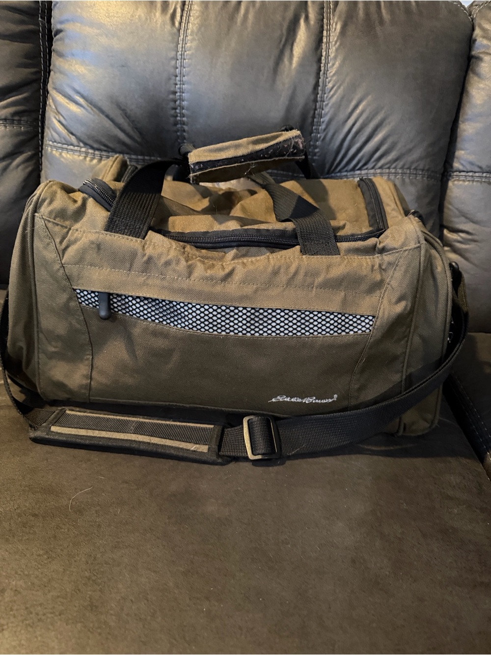 Eddie‎ Bauer Olive Green Men's Duffel with Shoulder Strap